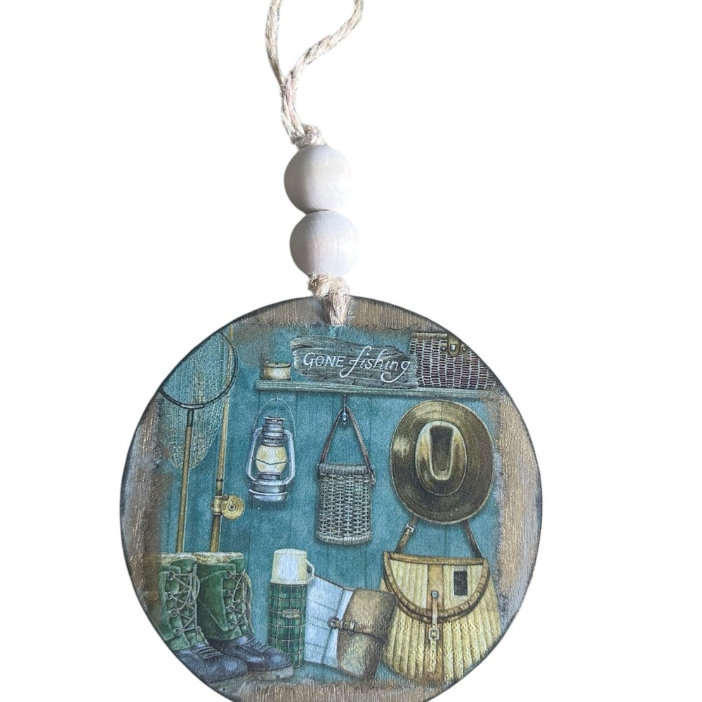 Handcrafted Fishing Theme Hanging Decor